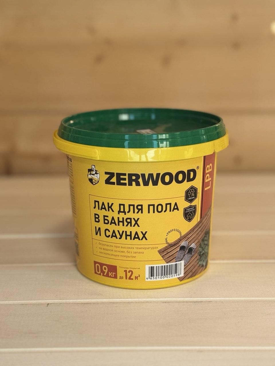 Лак для Пола в банях и саунах ZERWOOD 0,9кг Лак для пола в банях и саунах ZERWOOD 0,9кг — изображение 1