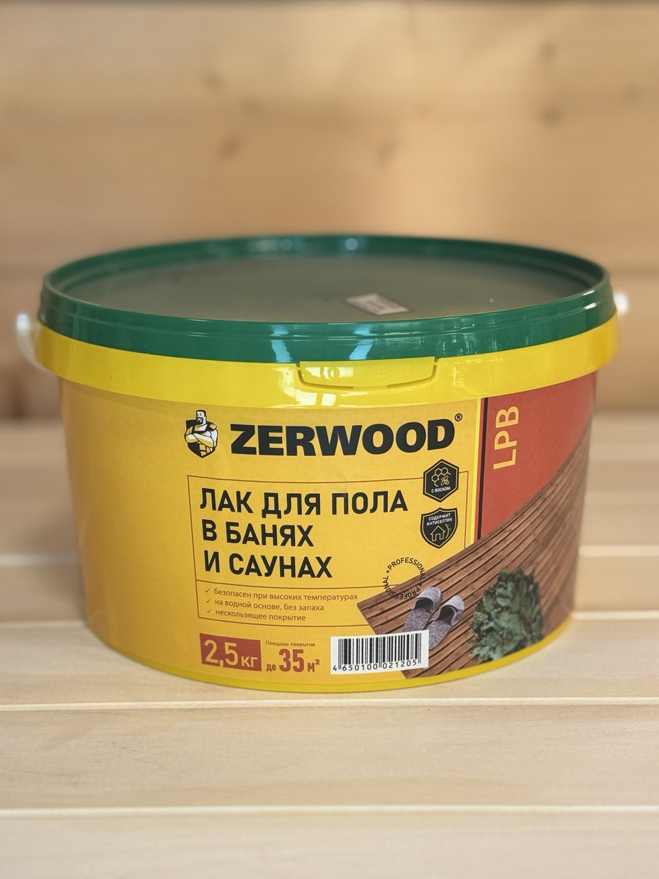 Лак для Пола в банях и саунах ZERWOOD 2,5кг Лак для пола в банях и саунах ZERWOOD 2,5кг — изображение 1