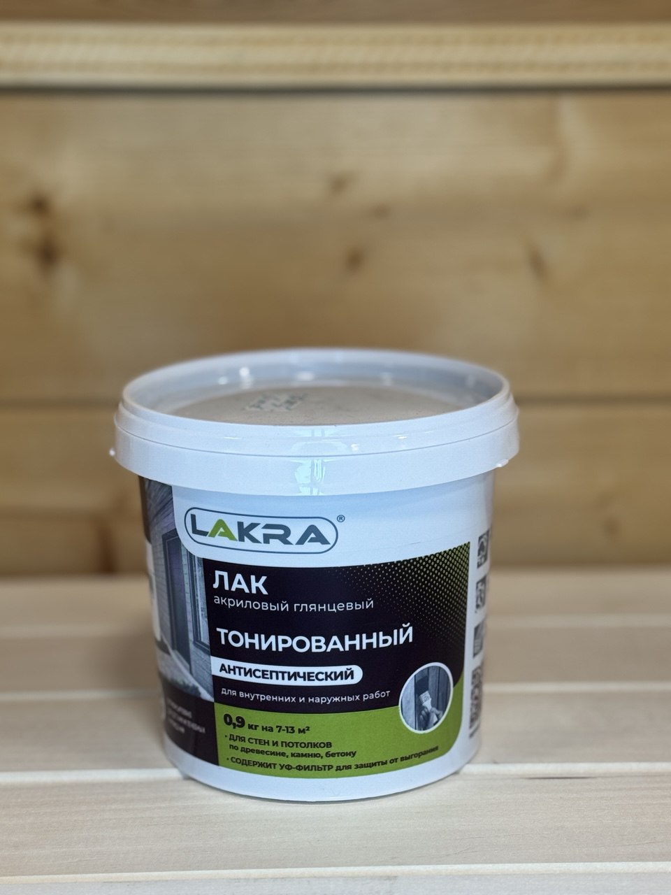 Лак вд тонированный ЛАКРА 0,9кг Лак в/д тонированный ЛАКРА Дуб 0,9кг — изображение 1