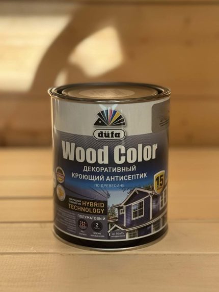 WOOD COLOR кроющ. антисептик 0,9л "СЕРЫЙ ШЕЛК"